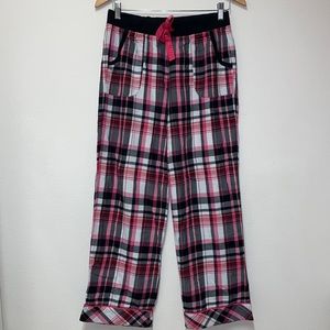 Victoria’s Secret Pajama PJ Bottoms Plaid Black and Pink